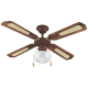 VENTILATORE SOFFITTO 4 PALE cm107 BROWN