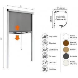 ZANZARIERA A RULLO SPECIAL  80X160 MARRO