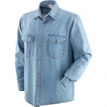 CAMICIA 100% COTONE JEANS TG L AZZURRO